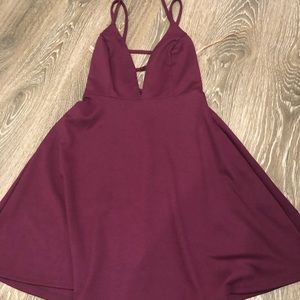 Burgundy dress